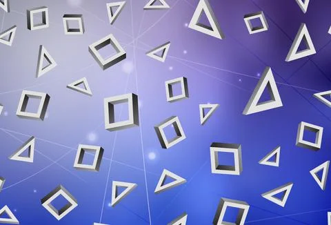 Light Purple vector pattern in square style. 스톡 일러스트