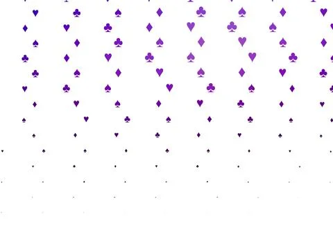 Light Purple vector pattern with symbol of cards. Stock Illustration