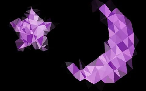 Light Purple vector shining triangular background. Stockillustratie