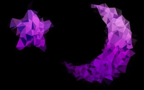 Light Purple vector shining triangular pattern. Stock Illustration