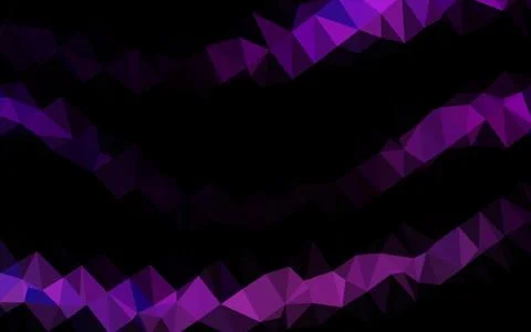 Light Purple vector shining triangular pattern. Illustrazione stock