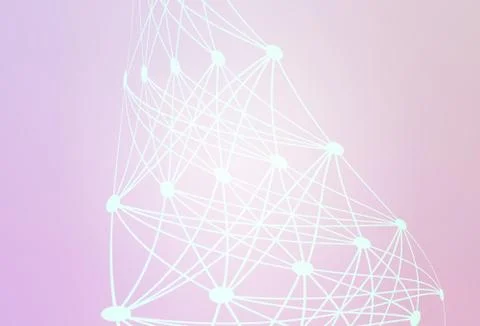 Light Purple vector template with artificial intelligence structure. Stock Illustration