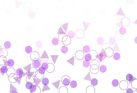 Light Purple vector template with crystals, circles. Illustrazione stock