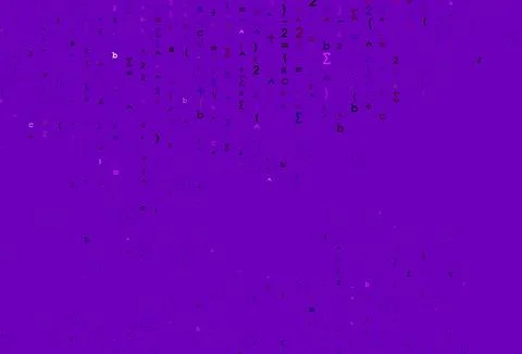 Light Purple vector template with math simbols. 스톡 일러스트