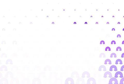 Light Purple vector template with rainbow signs. Stock Illustration
