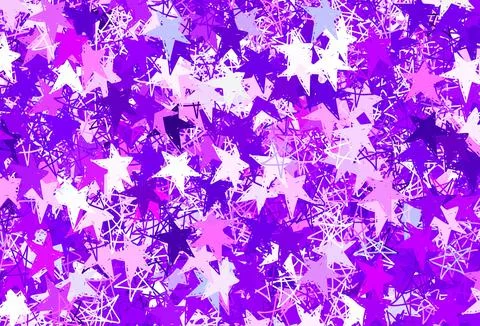 Light Purple vector texture with beautiful stars. Stock Illustration