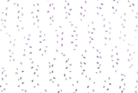 Light Purple vector texture with musical notes. Illustrazione stock