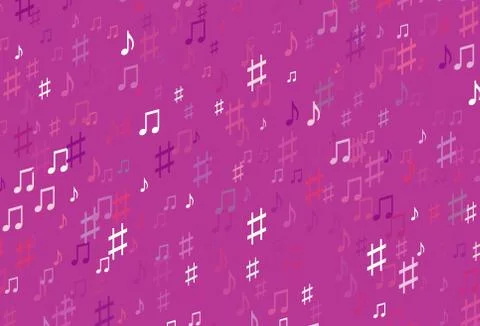 Light Purple vector texture with musical notes. Stock Illustration