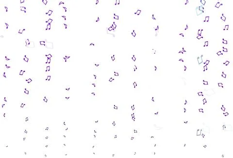 Light Purple vector texture with musical notes. Stock Illustration