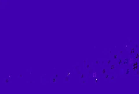 Light Purple vector texture with musical notes. Illustrazione stock