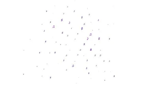 Light Purple vector texture with musical notes. Illustrazione stock