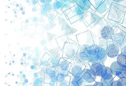 Light Purple vector texture with poly style with circles, cubes. Ilustración de archivo
