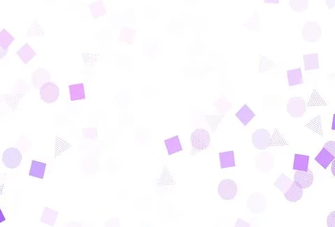 Light Purple vector texture with poly style with circles, cubes. Stock Illustration