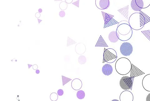 Light Purple vector texture with triangular style with circles. Ilustração Stock