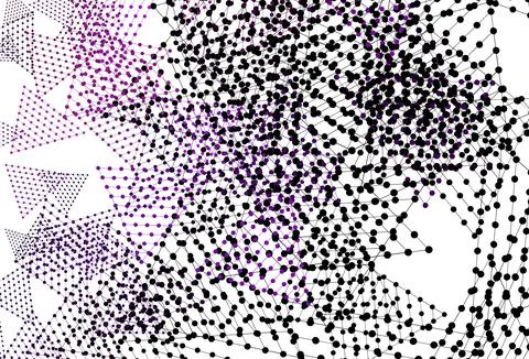 Light Purple vector texture with triangular style with circles. Stock Illustration