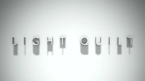 Light quilt 3D title animation with shadows on a white background Stock Footage 297661801
