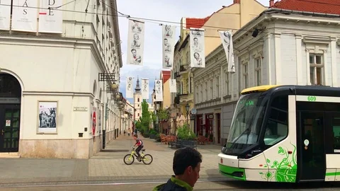 Light Rail Miskolc, Hungary Stock Footage 88836335