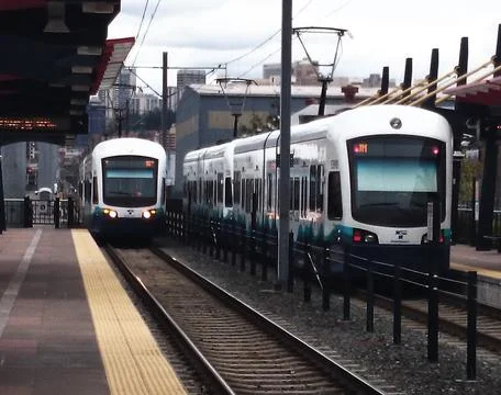 Light rail in Seattle Stock Photos