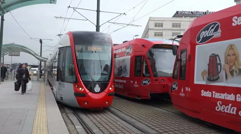 Light Rail System in Istanbul (Editorial) Video stock 45305647