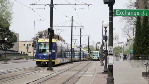 Light Rail Train Video stock 146752346