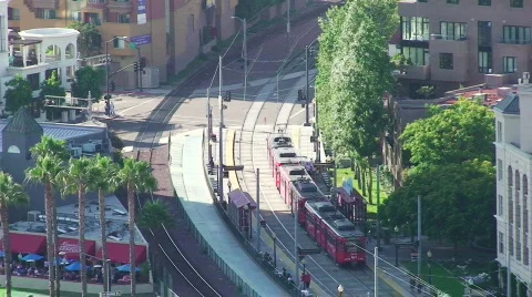 Light Rail Train HD Stock Footage 481441