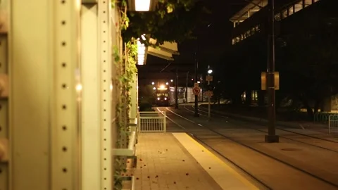 Light Rail Train on Mill Avenue Video stock 170674464