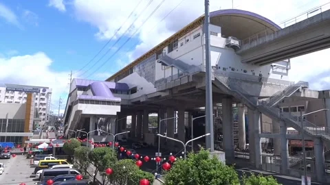 Light Rail Transit Antipolo Train Station Architecture Stock Footage 170608968