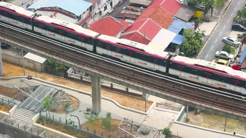 Light Rail Transit at Kuala Lumpur Video stock 189271673