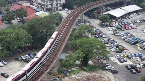 Light Rail Transit at Kuala Lumpur Video stock 189274095