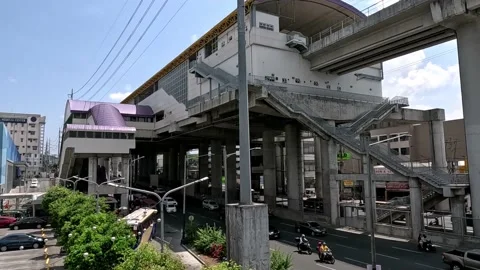 Light Rail Transit or LRT Antipolo Station Philippines Stock Footage 235641010
