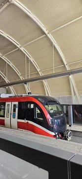 Light Rail Transit or LRT or rail transport system in Indonesia, modern met.. Stock Photos