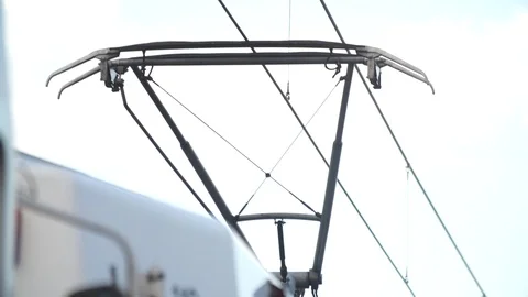 Light Rails' Power Connectors Vídeo Stock 105246856