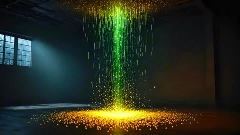 Light rain effect in dark room 스톡 동영상 307708640