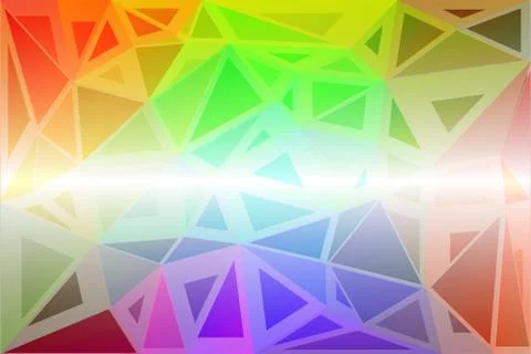 Light rainbow random sizes low poly background Illustrazione stock