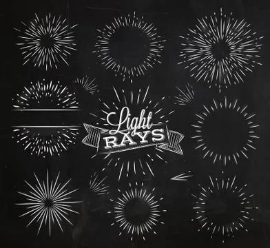 Light ray chalk Stock Illustration