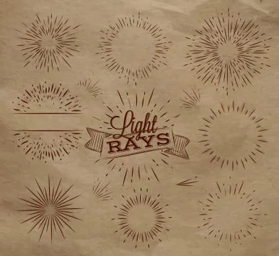 Light ray kraft Stock Illustration