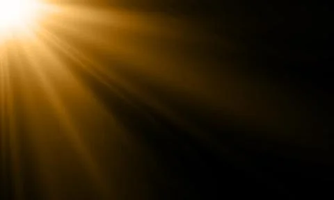 Light ray or sun beam vector background. Abstract gold light sparkle flash sp Stock-Illustration