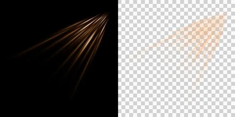 Light Rays Abstract Golden Beam Streaks Glowing Energy Motion Background 库存插图