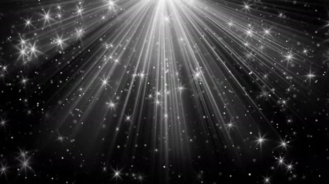 Light rays and stars on black loopable background 4k (4096x2304) Stock Footage 49038151