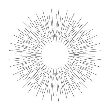 Light rays black isolated on white background Stockillustratie