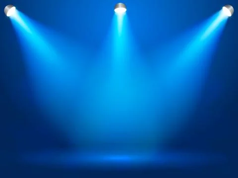 Light rays on a blue background. Vector stock illustration for poster Stock Illustration