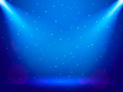 Light rays on a blue background. Vector stock illustration Stock Illustration