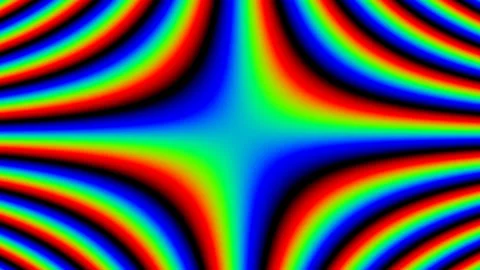 Light Rays Collapse Into Central Frame Shapes Colors Merging Video stock 139738092