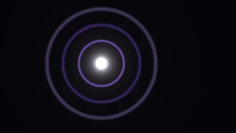 Light rays create circular patterns in dark background Stock Footage 339079899