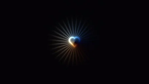 Light rays create starburst effect in dark background Stock Footage 338224204