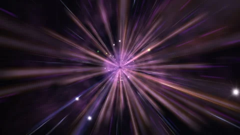 Light Rays Creating Cosmic Universe Scene With Stars Stock-Footage 301233358