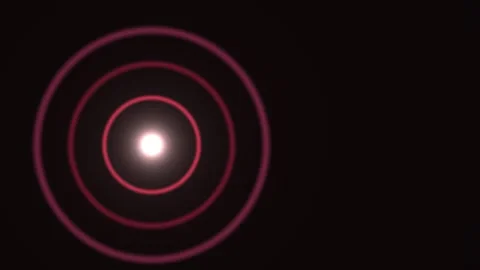 Light rays expand in circles on a dark background with Stock Footage 338292139
