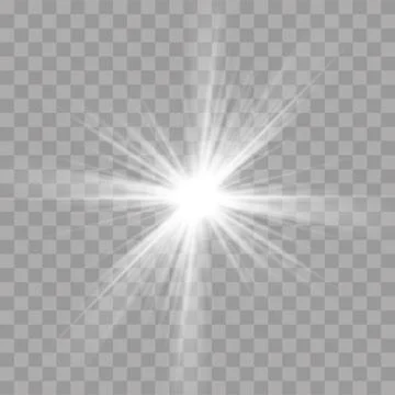 Light rays flash effect of sun star shine radiance Stock Illustration