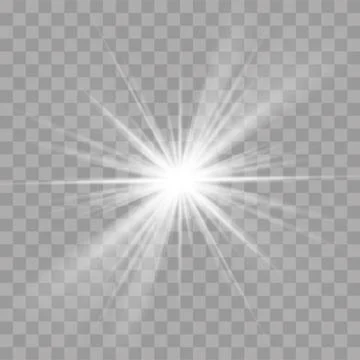 Light rays flash sun star shine radiance effect Illustrazione stock