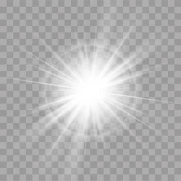 Light rays flash sun star radiance shine effect Illustrazione stock